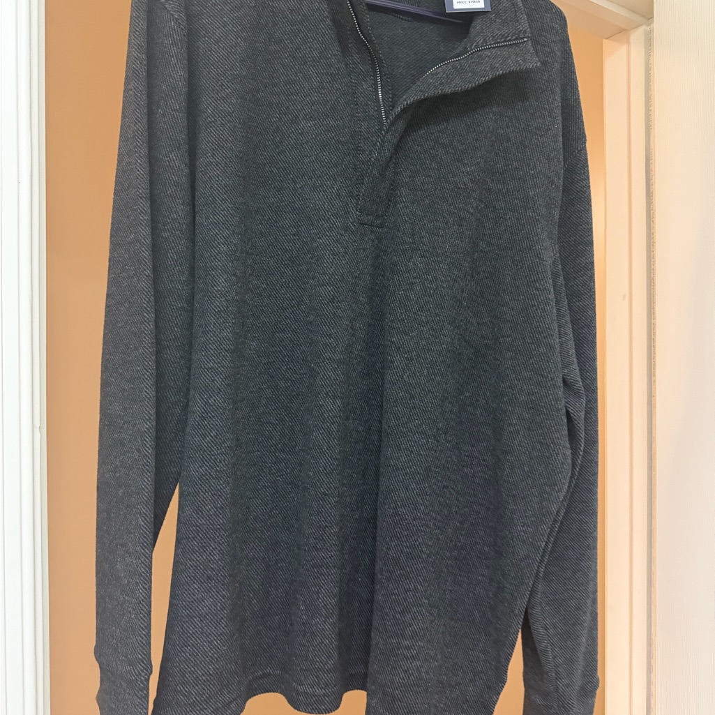 Vineyard Vines Men's Charcoal Zip-Up Sweater